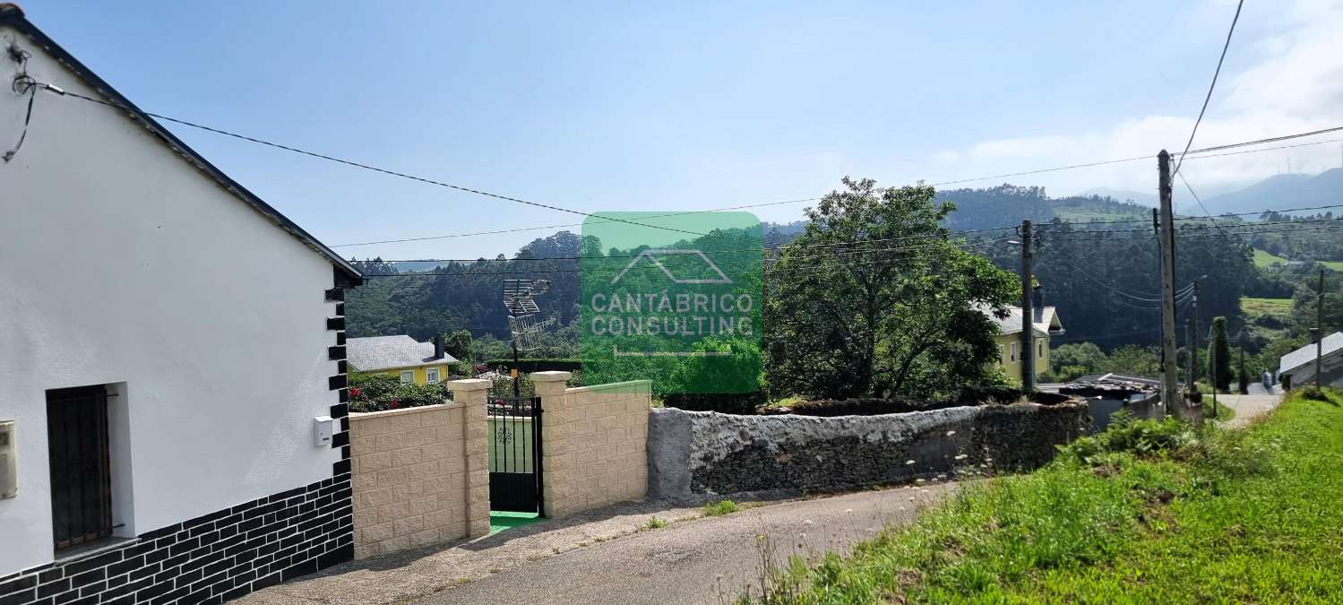 AL LADO DE NAVIA - ASTURIAS - PUEBLO DE ARMENTAL CASA AMUEBLADA CON FINCA CERRADA LISTA PARA ENTRAR A VIVIR Y CASA ADOSADA PARA AMPLIAR